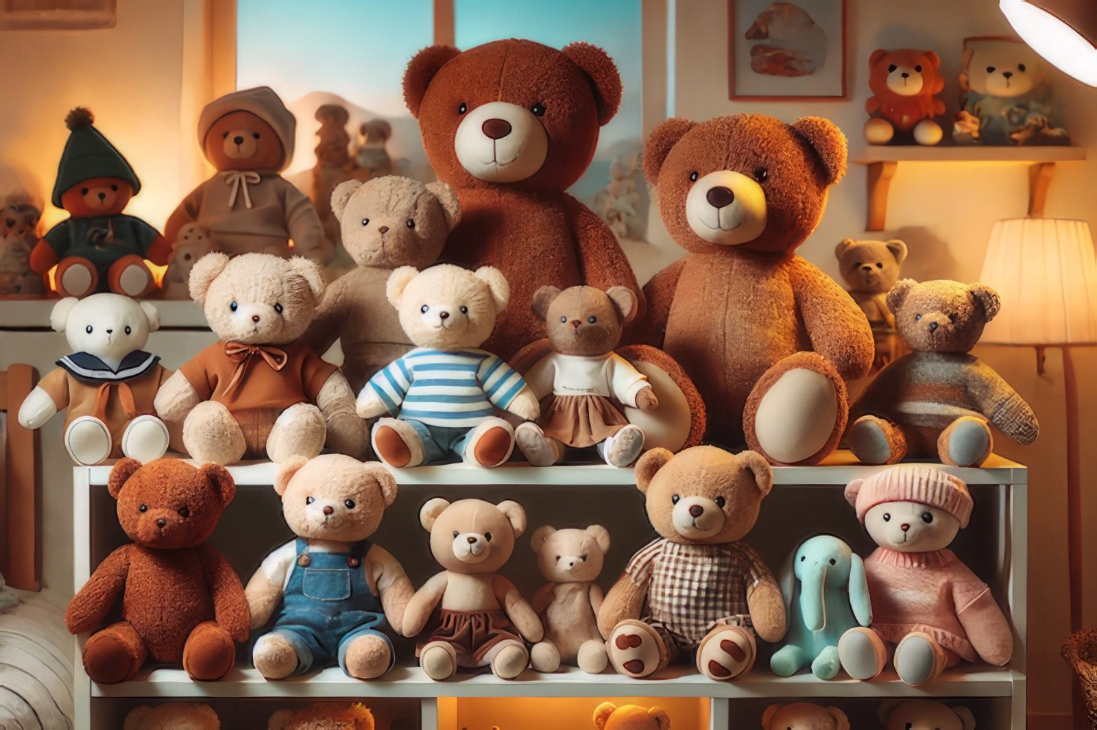 diversidad de osos de peluche